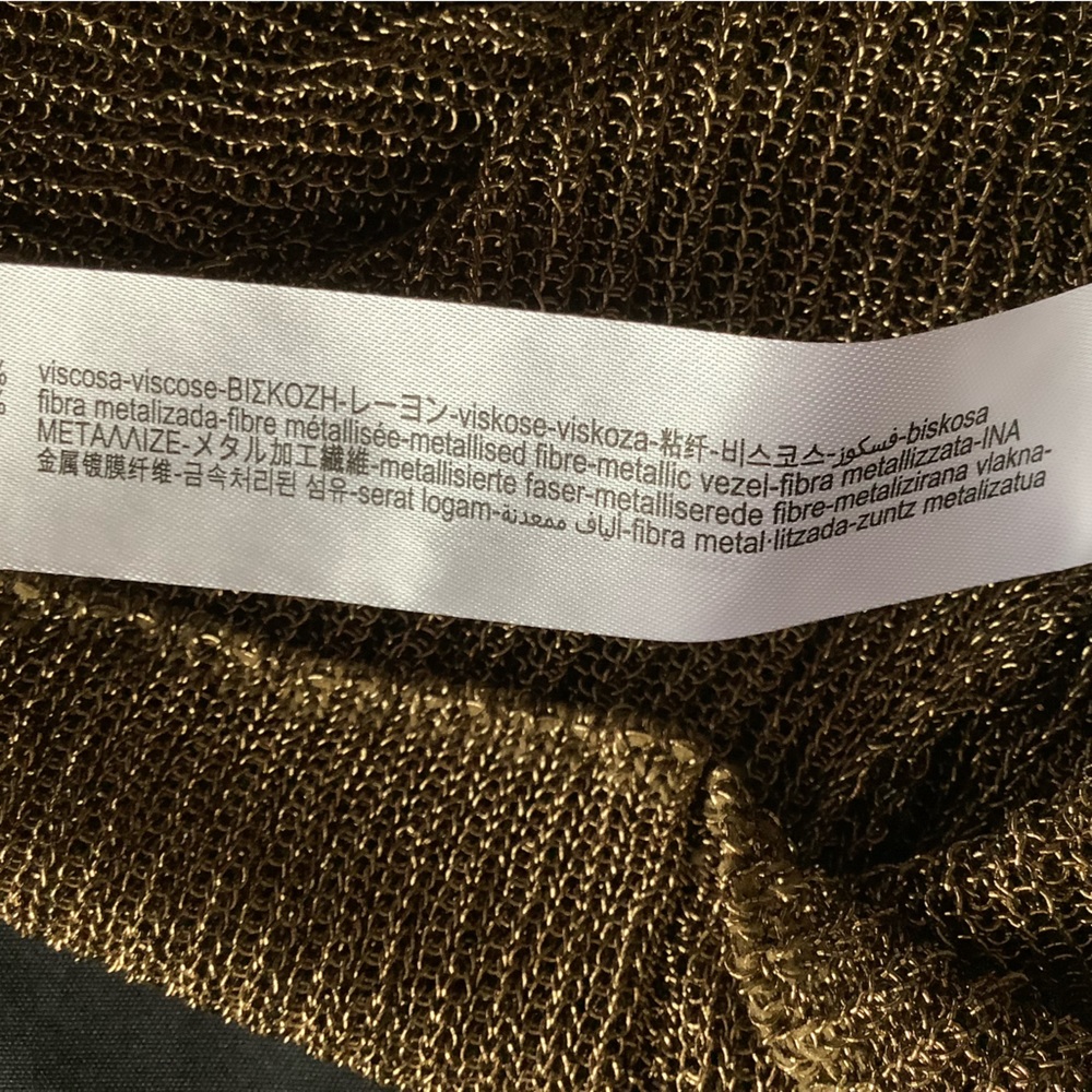 Zara Gold Ribbed Blouse - Picture 9 of 10